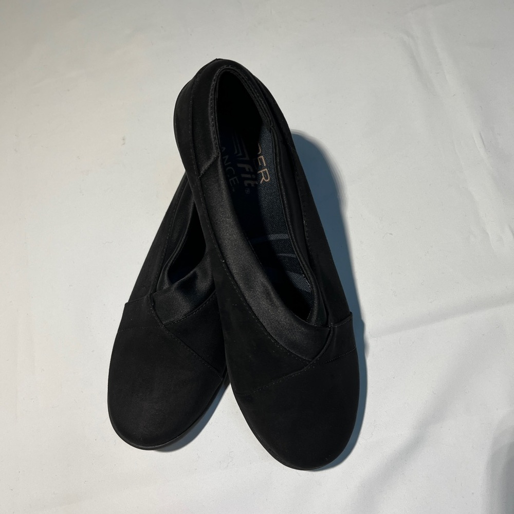 Woman Copper Fit Balance Shoes Size 9.5 Black, Slip On Loafer